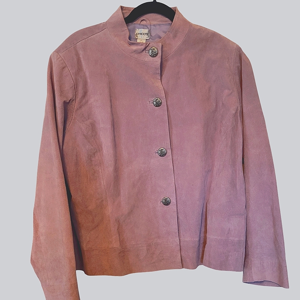 Chico's lavender suede XL Jacket